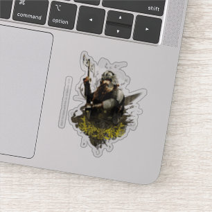 Pegatina GIMLI™ con collage del hacha