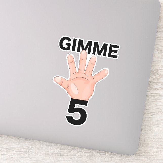 Pegatina Gimme 5 (Detalle)