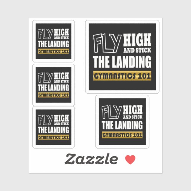 Pegatina Gimnasia 101 Mosca de altura - Gimnasta Bar (Hoja)