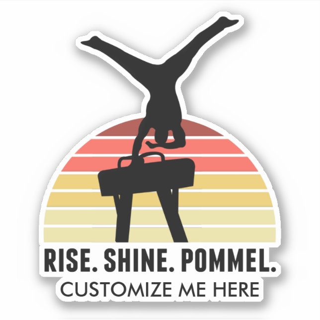 Pegatina Gimnasia de hombres personalizados se come el sueñ (Anverso)