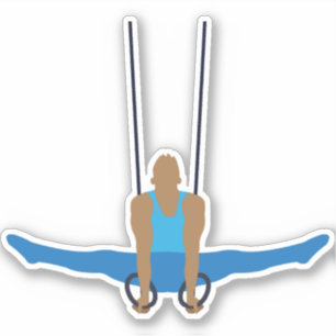 Pegatina Gimnasia masculina en anillos