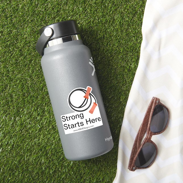 Pegatina Gimnasio principiante - Personalizado www - Comien (HydroFlask Insitu)
