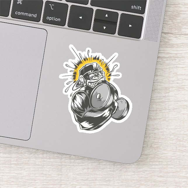 Pegatina Gimnasio Super Monkey (Detalle)