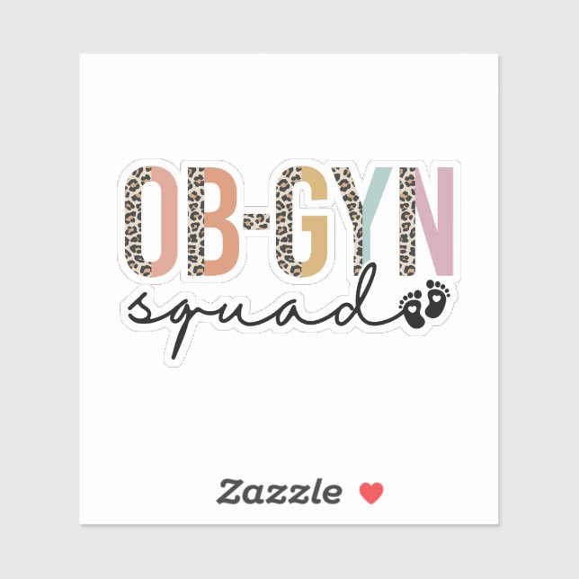 Pegatina Ginecólogo ginecólogo obstetra de la Brigada Ob-Gy (Hoja)