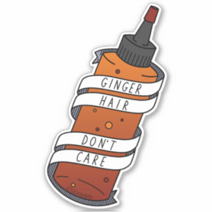 Pegatina Ginger Hair Dye Botella divertida Personalizado es