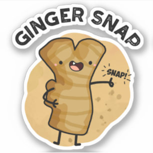 Pegatina Ginger Snap Funny Food Herb Spun