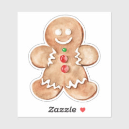 Pegatina Gingerbread Boy Christmas Sticker