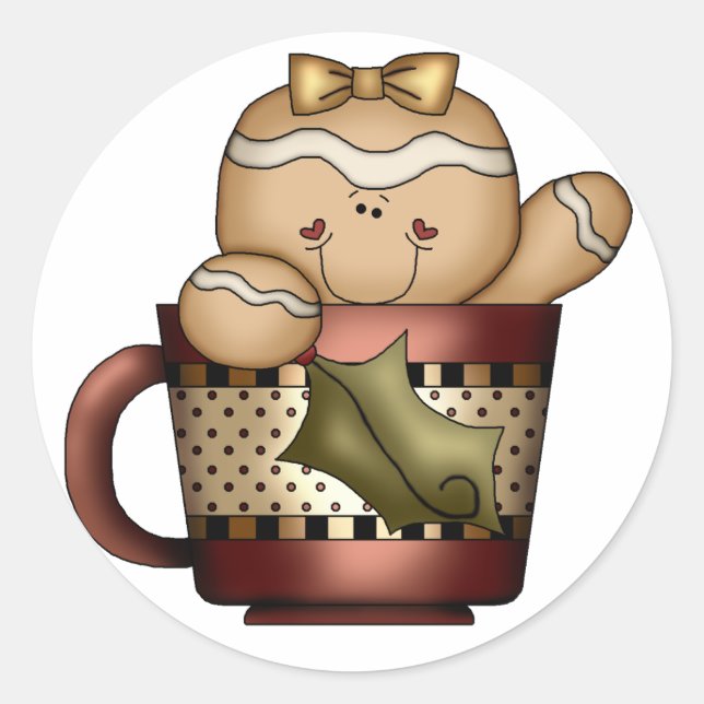 Pegatina Gingerbread navidades - SRF (Anverso)