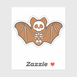 Pegatina Gingerbread Skeleton Bat