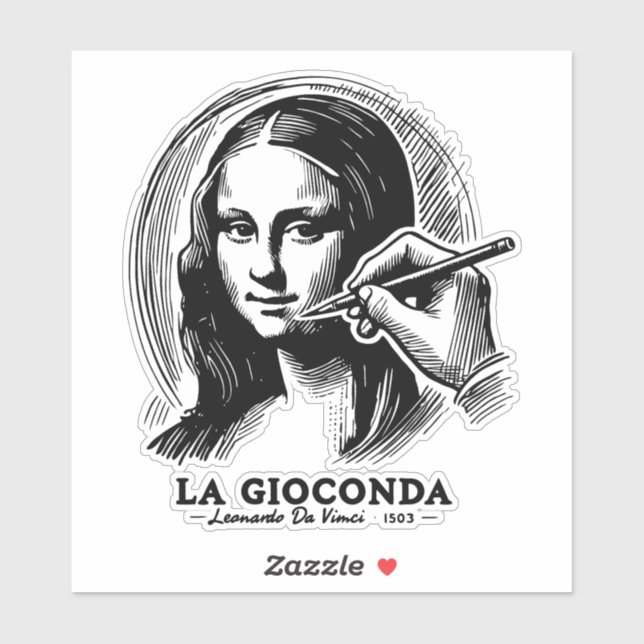 Pegatina Gioconda (Hoja)