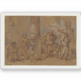 Pegatina Giovanni B. Castiglione: La expulsión de Hagar