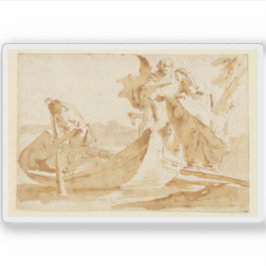 Pegatina Giovanni Battista Tiepolo - Vuelo a Egipto