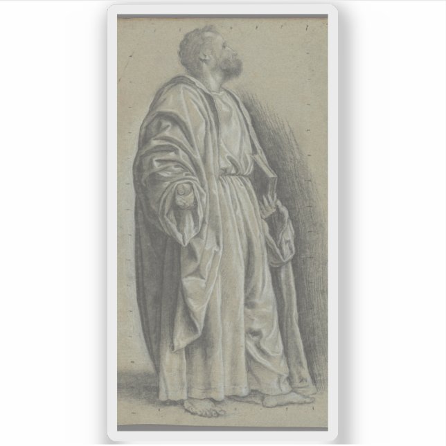 Pegatina Giovanni Girolamo Savoldo - Estudio para San Pedro (Anverso)