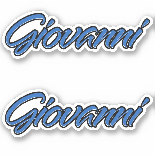 Pegatina Giovanni Name blue Aufkleber Sticker Stickerset (Anverso)