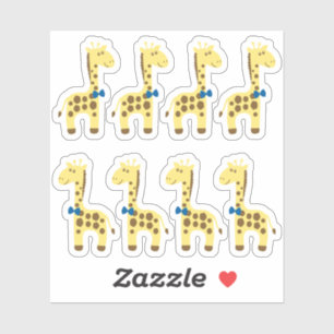 Pegatina Giraffe Baby Boy Blue Bow Planner / Scrapbook
