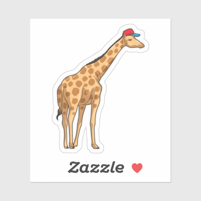 Pegatina Giraffe Cap (Hoja)