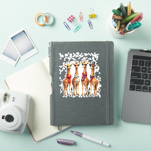 Pegatina Giraffe Christmas Chic Oversized T-Shirt (Funda para iPad)