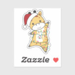 Pegatina Giraffe Christmas Giraffes Winter Animals Sticker<br><div class="desc">The giraffe for Christmas with fairy lights. Funny animals with gifts and snow to the holidays. Also funny for Christmas in July. Giraffes are sweet animals and perfect for Christmas.</div>