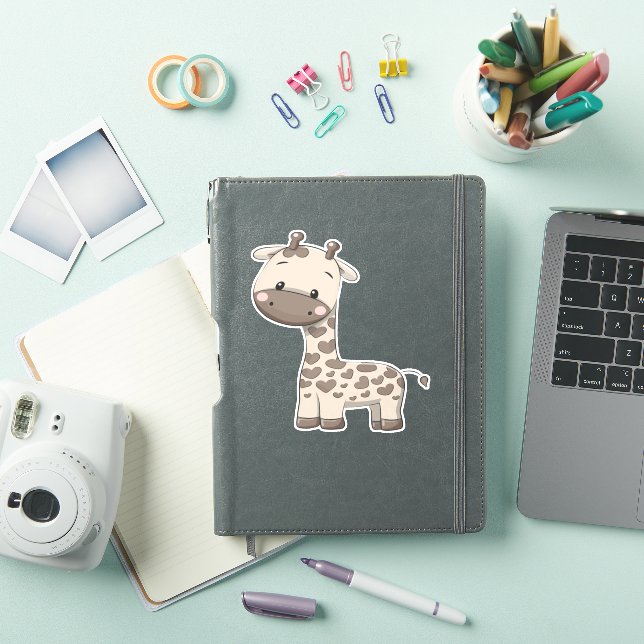 Pegatina Giraffe Cute Kawaii Personalizado (Funda para iPad)