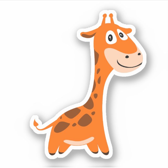Pegatina Giraffe personalizada (Anverso)