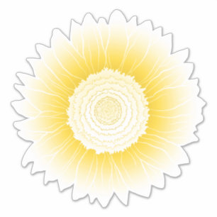 Pegatina girasol amarillo