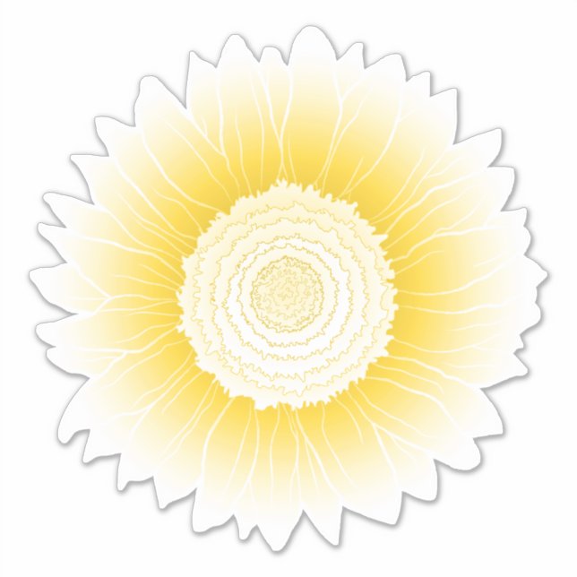 Pegatina girasol amarillo (Anverso)