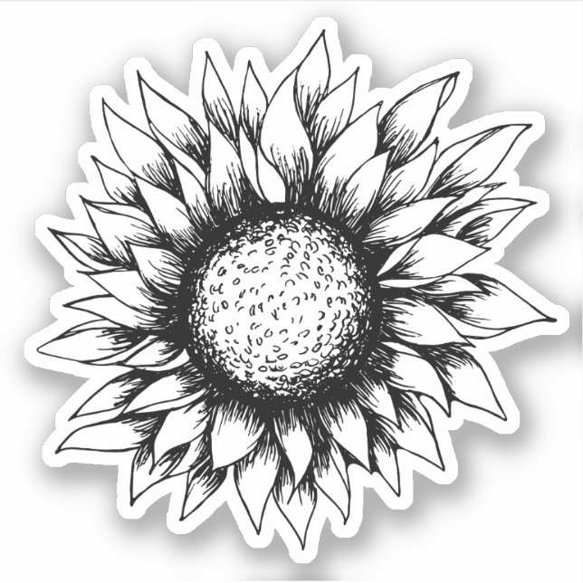 Pegatina Girasol de tinta (Anverso)