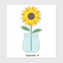 Girasol En Mason Jar