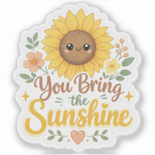 Pegatina Girasol: Traes la Luz del Sol