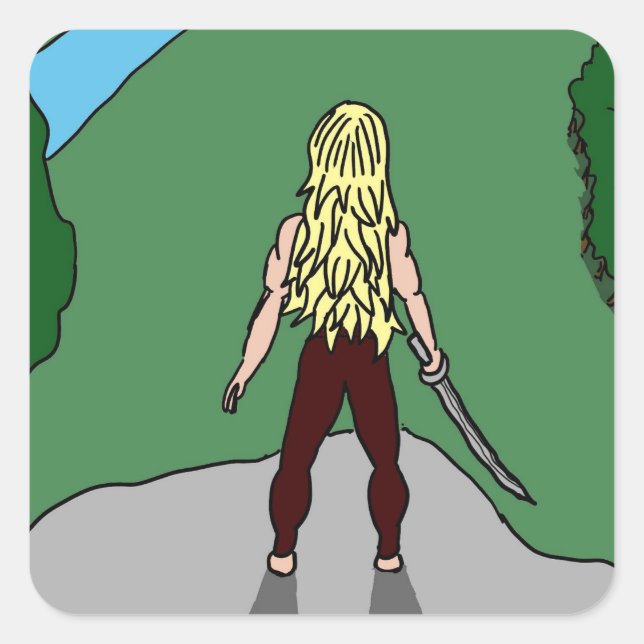 Pegatina Girlfighter (Anverso)