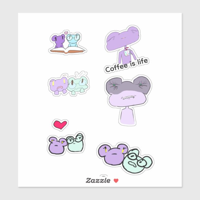 Pegatina Girlie the frog sticker sheet (Hoja)