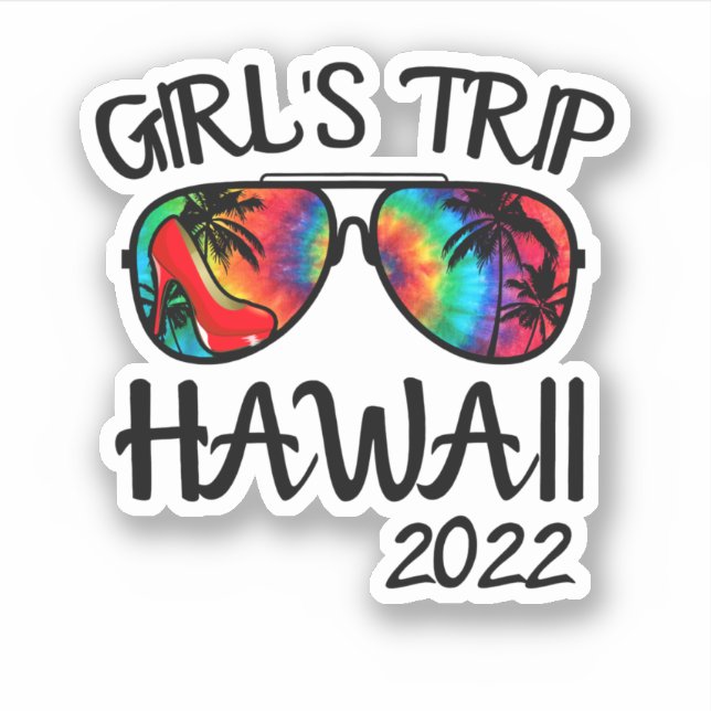 Pegatina Girls Trip Hawaii 2022 Sunglasses Summer Vacation  (Anverso)