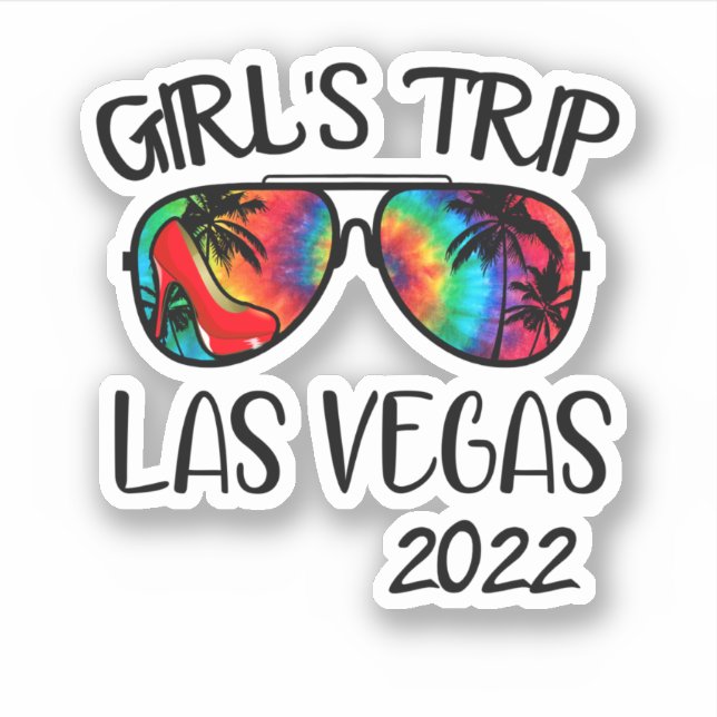Pegatina Girls Trip Las Vegas 2022 Sunglasses Summer Vacati (Anverso)