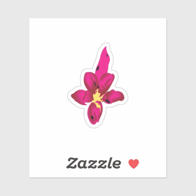 Pegatina Girly Design, Light Gold, Purplish Red (Hoja)