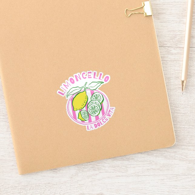 Pegatina Girly Limoncello– La Dolce Vita Pink (Cuaderno)