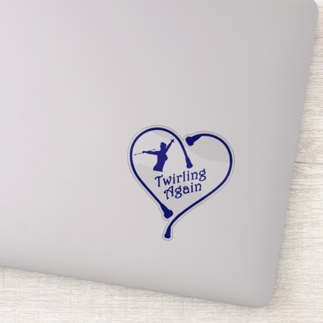 Pegatina Giro de nuevo azul transparente 4X4 Decoración (Detalle)