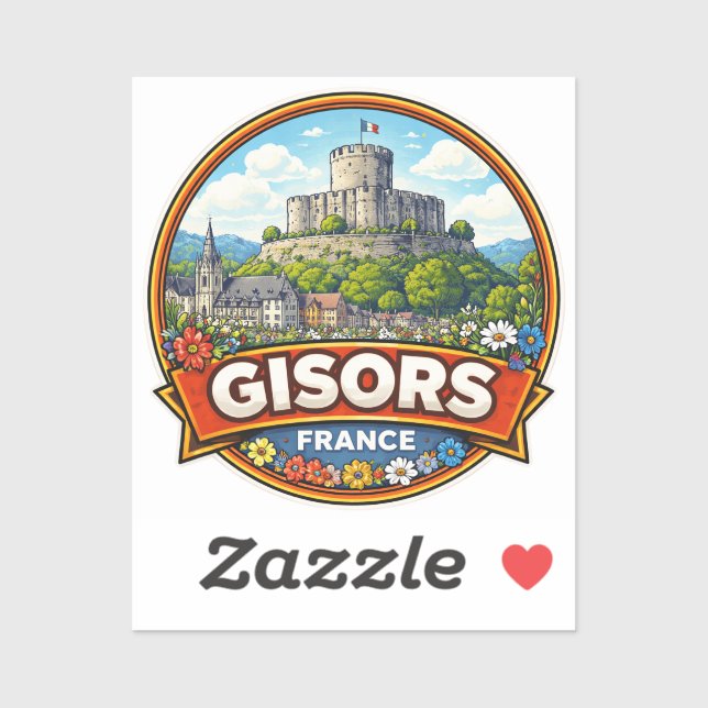 Pegatina Gisors Francia  (Hoja)