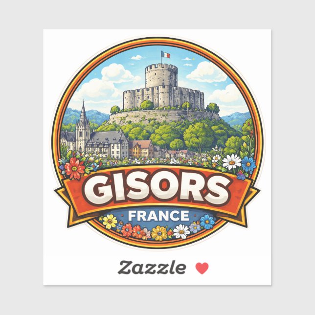 Pegatina Gisors Francia  (Hoja)