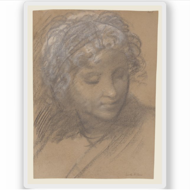 Pegatina Giulio Cesare Procaccini - Jefa de una Figura Feme (Anverso)