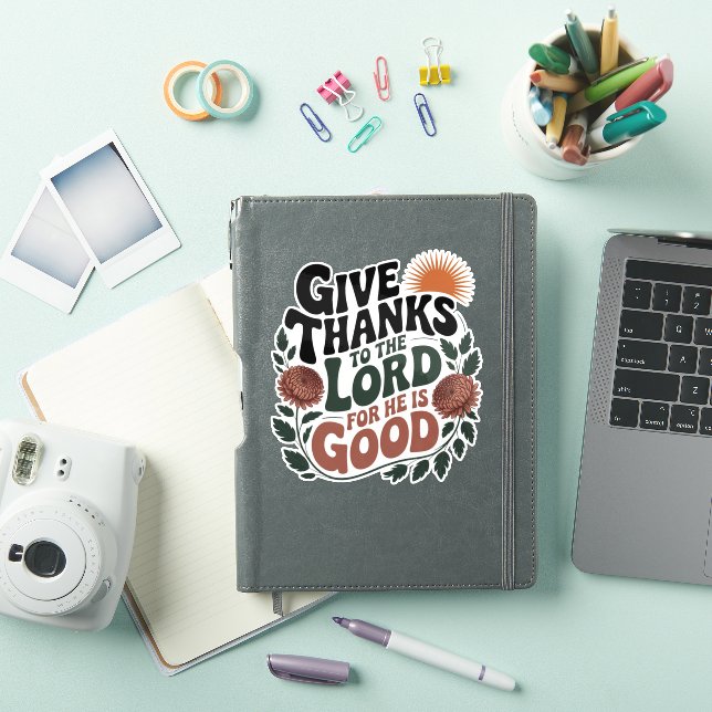 Pegatina Give Thanks - Christian (Funda para iPad)