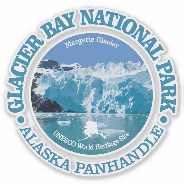 Pegatina Glacier Bay NP (Anverso)