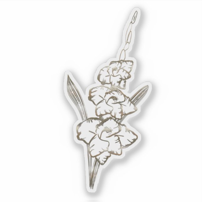 Pegatina Gladiolus Gladiolus Gold Flower (Anverso)