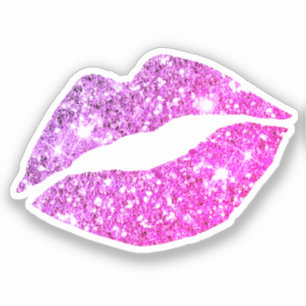Pegatina Glam Estética Girly Límites de Purpurina rosado ca