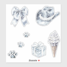 Pegatina Glam Silver Bow