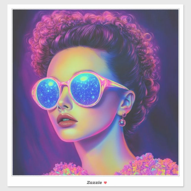Pegatina Glamour Neon Galaxy (Hoja)
