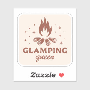 Pegatina Glamour reina chica gracioso camping boho estética