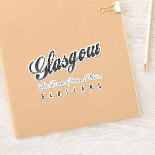 Pegatina Glasgow Scotland "The Dear Green Place"