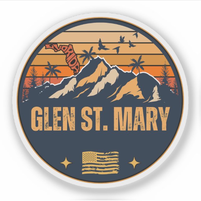 Pegatina Glen St. Mary, Florida  (Anverso)
