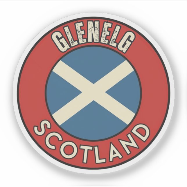 Pegatina Glenelg, Escocia (Anverso)