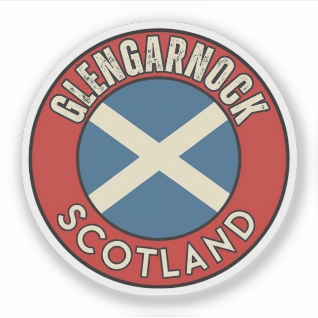 Pegatina Glengarnock, Escocia (Anverso)